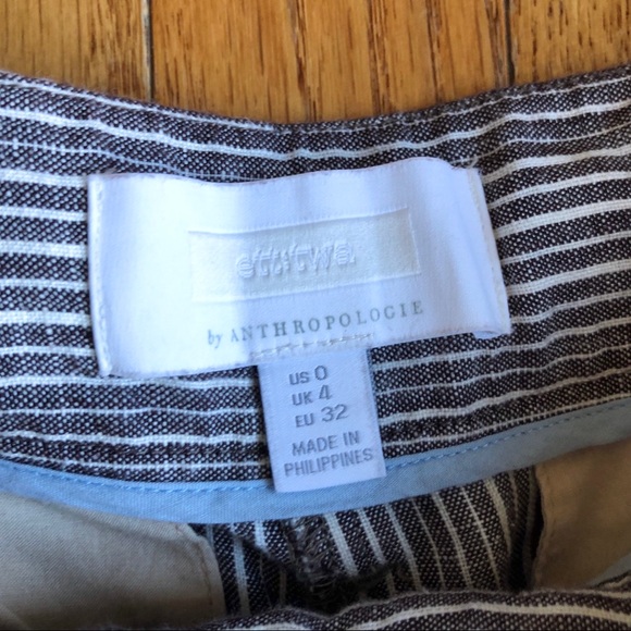 Anthro Ett:Twa Striped Linen Wide Leg Trouser Sz 0 - Picture 8 of 8